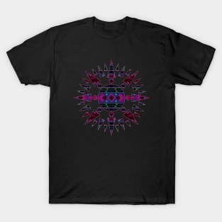 Vintage Native American Neon Design In a Sun design T-Shirt